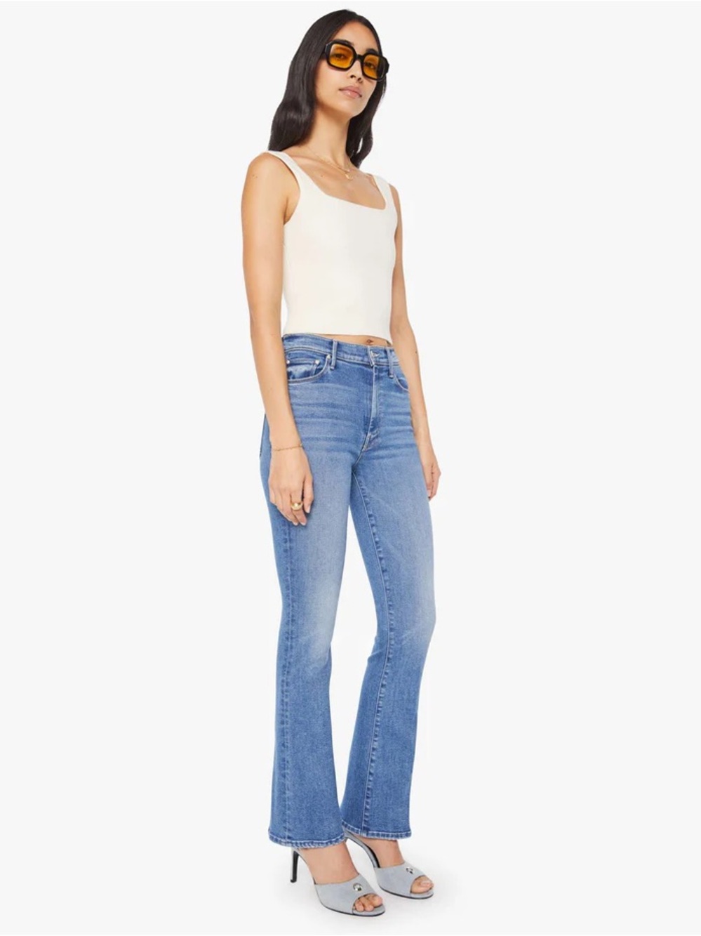 Mother High Waisted Weekend Skimp Jeans Swing And A Miss